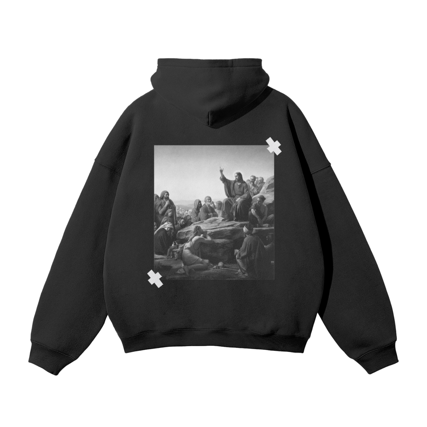 FAITH OVERSIZED NEW HOODIE | BLACK