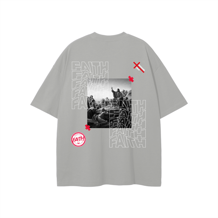 OVERSIZED FAITH T-SHIRT | GREY | COMING SOON