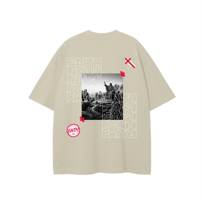 OVERSIZED FAITH T-SHIRT | BEIGE | COMING SOON